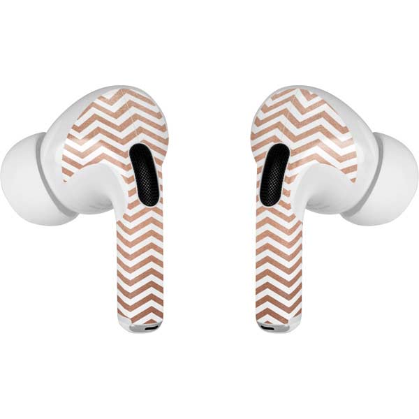 Rose Gold Chevron AirPods Skins