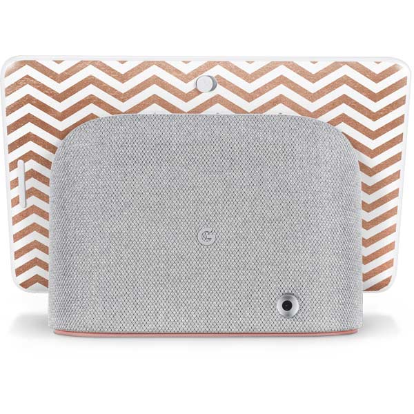 Rose Gold Chevron Google Home Hub Skin