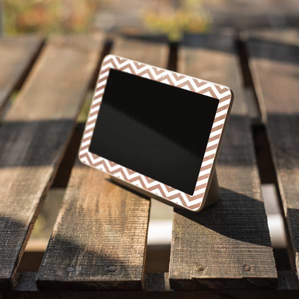 Rose Gold Chevron Google Home Hub Skin