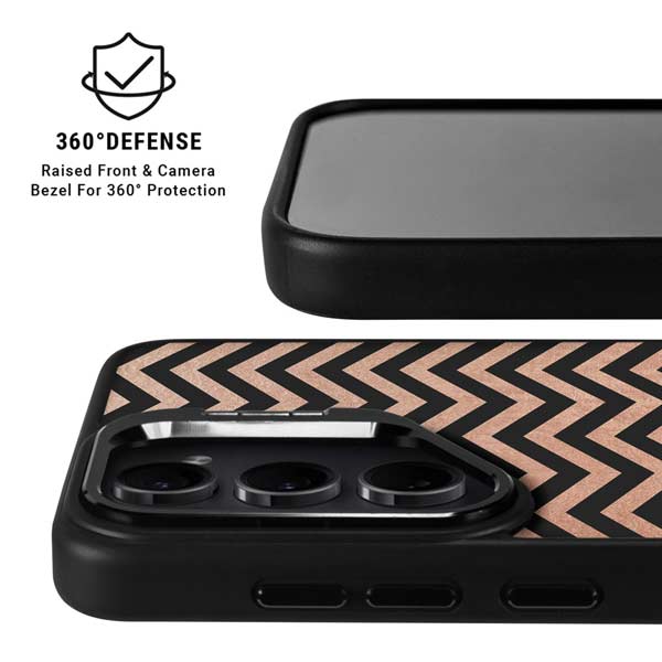 Rose Gold Chevron Split Galaxy S26 Ultra Kickstand Case