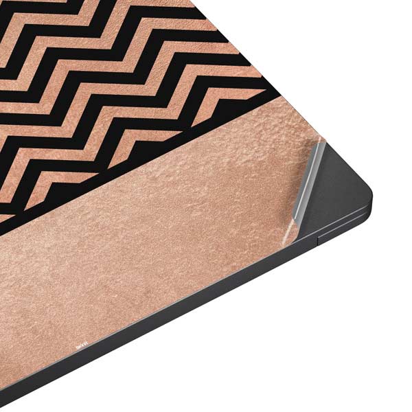 Rose Gold Chevron Split Surface Laptop 7 13.8in Skin