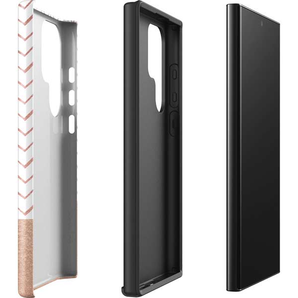 Rose Gold Herringbone Galaxy S25 Ultra Impact Case