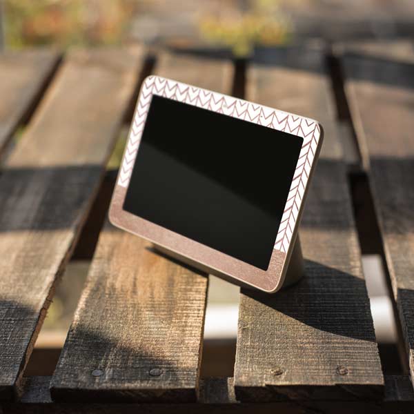 Rose Gold Herringbone Google Home Hub Skin