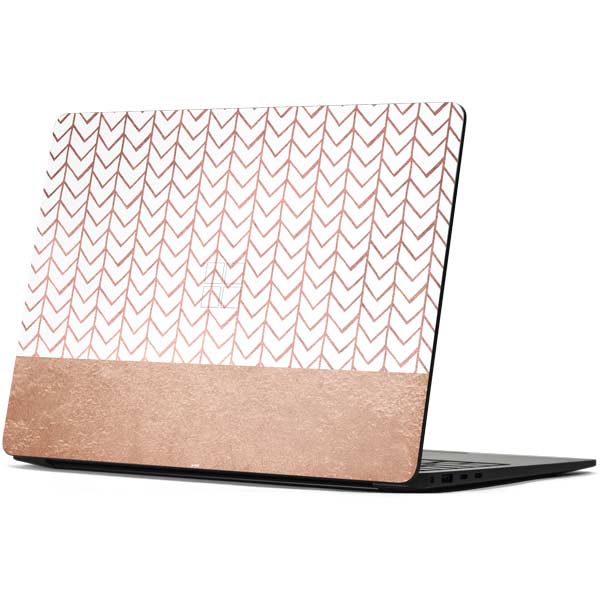 Rose Gold Herringbone Surface Laptop 7 15in Skin