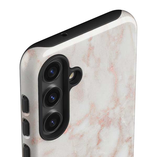 Rose Gold Marble Galaxy S25 Plus Impact Case