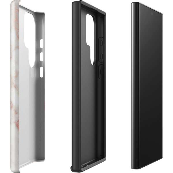 Rose Gold Marble Galaxy S25 Ultra Impact Case