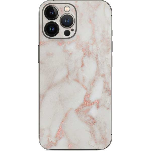 Rose Gold Marble iPhone 15 Pro Max Skin