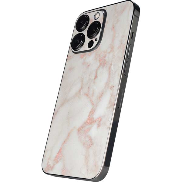 Rose Gold Marble iPhone 15 Pro Max Skin