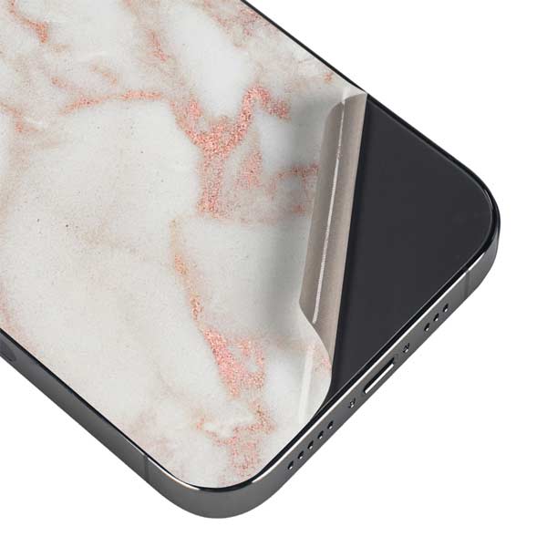 Rose Gold Marble iPhone 15 Pro Max Skin