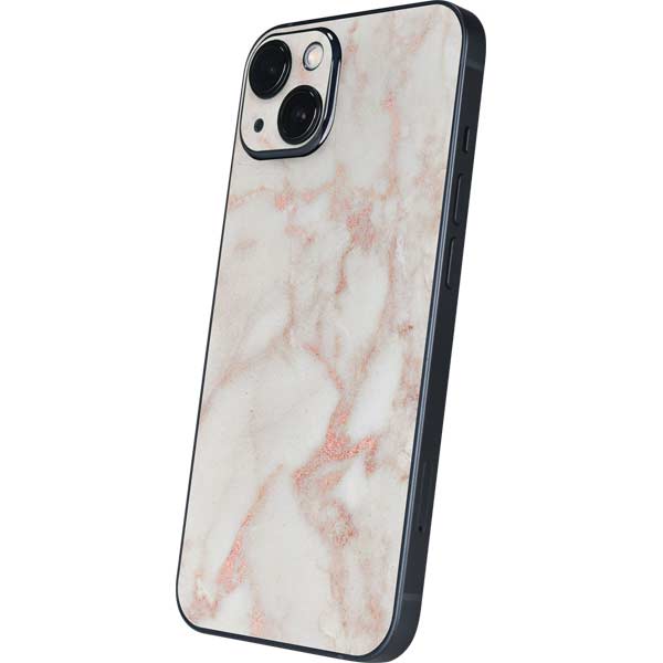 Rose Gold Marble iPhone 15 Skin