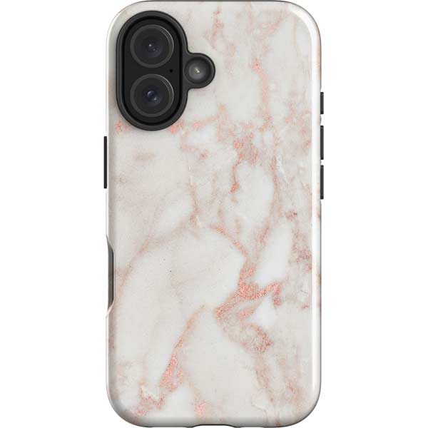 Rose Gold Marble iPhone 17 Impact Case