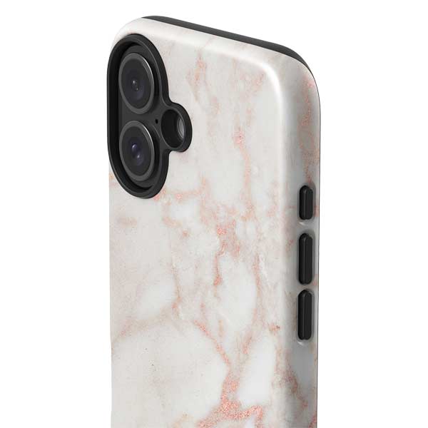 Rose Gold Marble iPhone 17 Impact Case