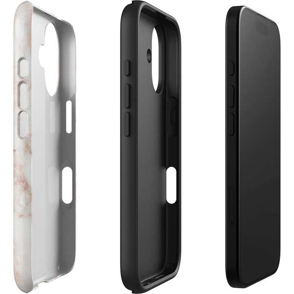 Rose Gold Marble iPhone 17 Impact Case
