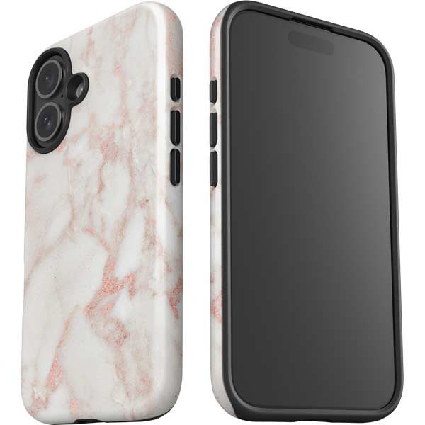 Rose Gold Marble iPhone 17 Impact Case
