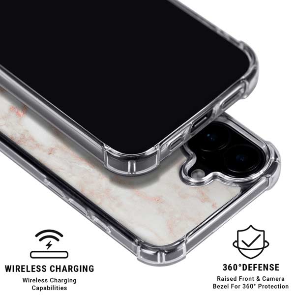 Rose Gold Marble iPhone 17 MagSafe Case