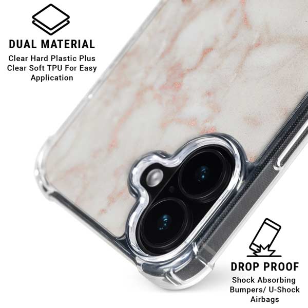 Rose Gold Marble iPhone 17 MagSafe Case