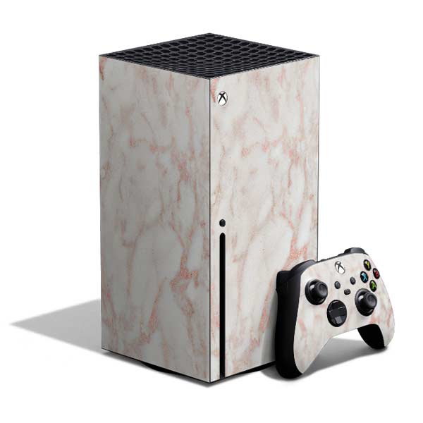 Rose Gold Marble Xbox Series X Bundle Skin