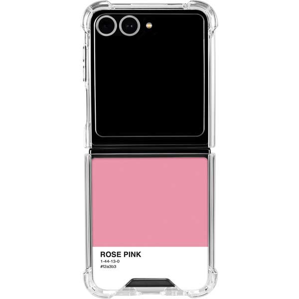 Rose Pink Color Palette Galaxy Z Flip7 Clear Case