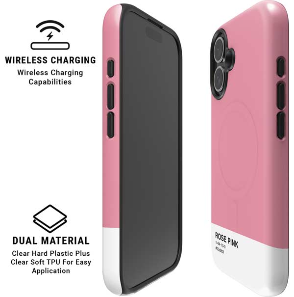 Rose Pink Color Palette iPhone 16 Plus Magsafe Impact Case