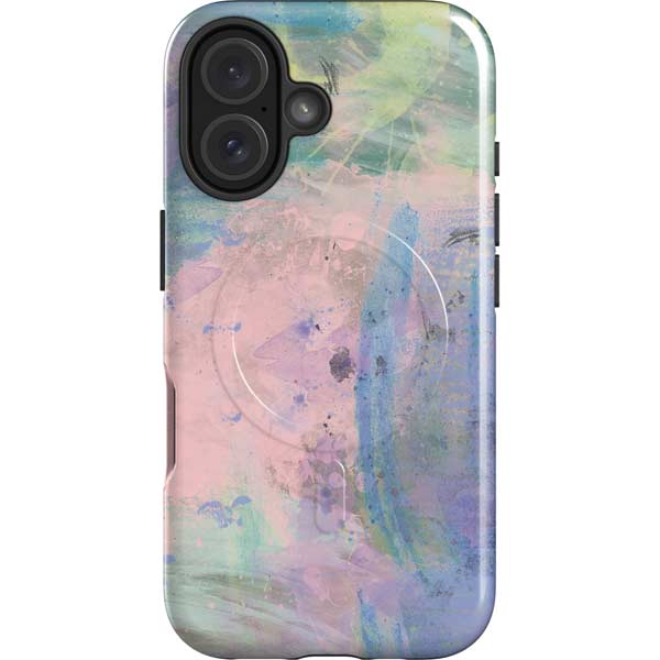 Rose Quartz & Serenity Abstract iPhone 16 Magsafe Impact Case