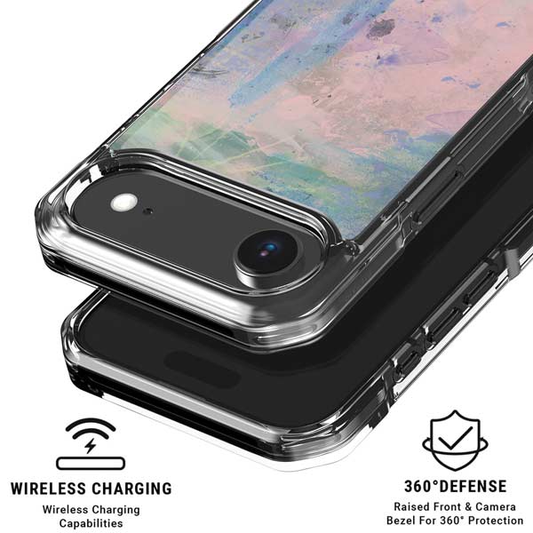 Rose Quartz & Serenity Abstract iPhone 17 Air Clear Case