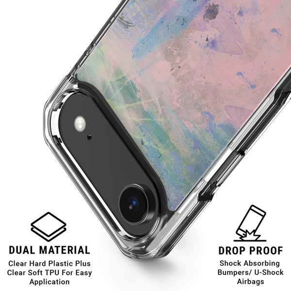 Rose Quartz & Serenity Abstract iPhone 17 Air Clear Case