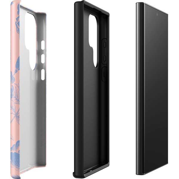 Rose Quartz & Serenity Floral Galaxy S23 Ultra Pro Case
