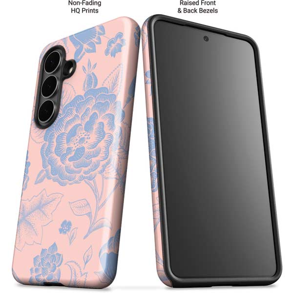 Rose Quartz & Serenity Floral Galaxy S26 Plus Impact Case