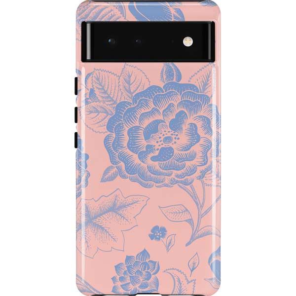 Rose Quartz & Serenity Floral Pixel Cases