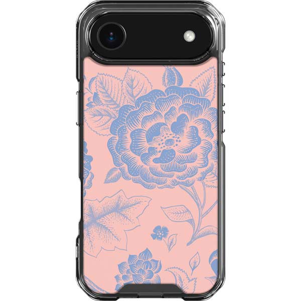 Rose Quartz & Serenity Floral iPhone 17 Air Clear Case