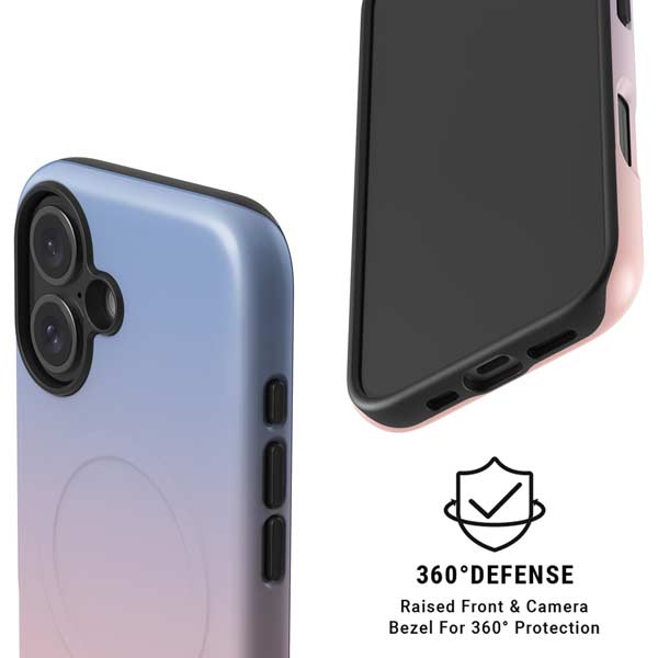 Rose Quartz & Serenity Ombre iPhone 16 Magsafe Impact Case