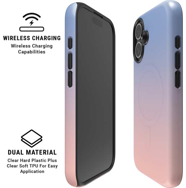 Rose Quartz & Serenity Ombre iPhone 16 Magsafe Impact Case