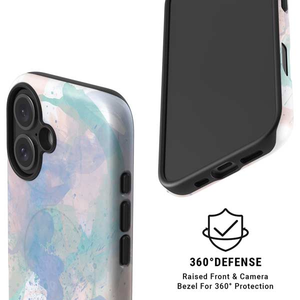 Rose Quartz & Serenity Splatter iPhone 16 Magsafe Impact Case