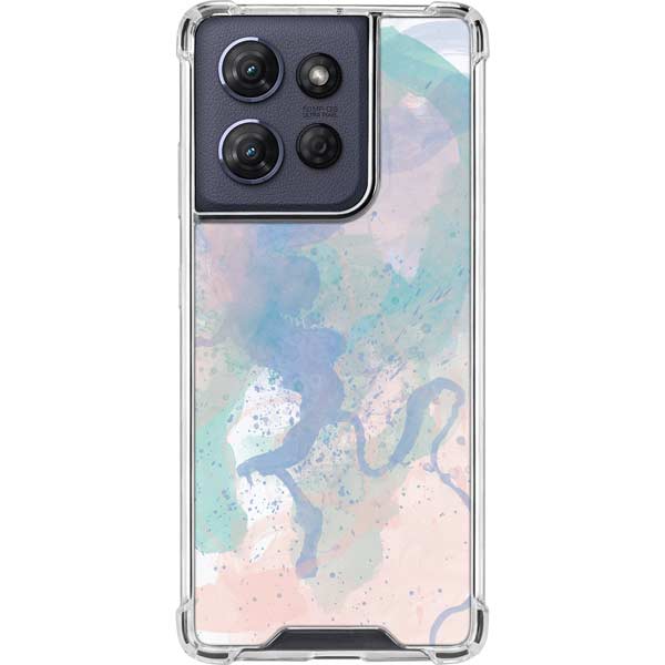 Rose Quartz & Serenity Splatter Moto G Play 5G (2025) Clear Case