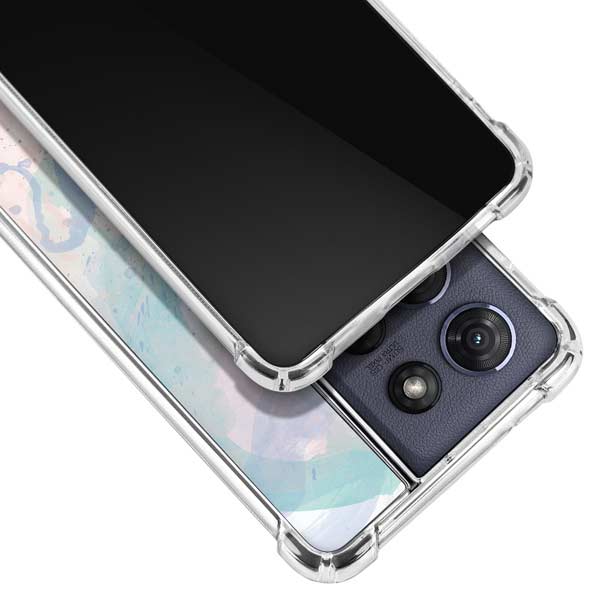 Rose Quartz & Serenity Splatter Moto G Play 5G (2025) Clear Case