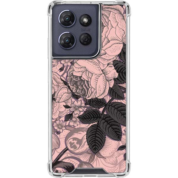 Rose Quartz Floral Moto G Play 5G (2025) Clear Case