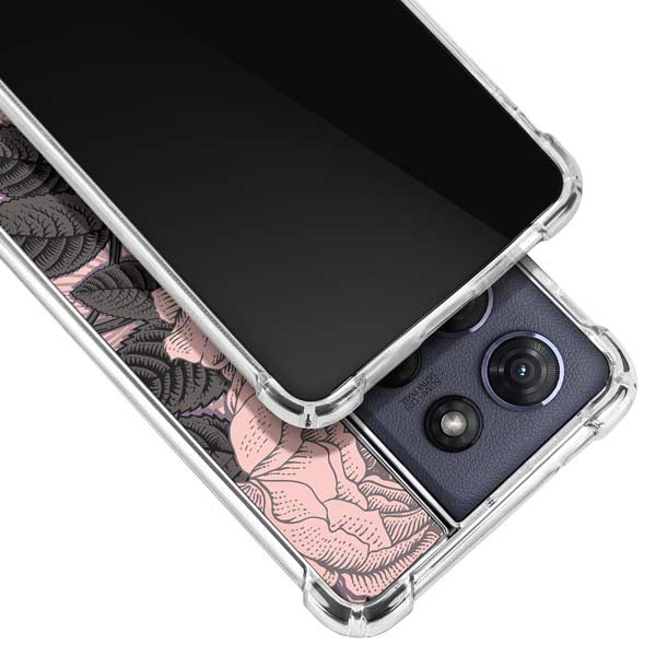 Rose Quartz Floral Moto G Play 5G (2025) Clear Case