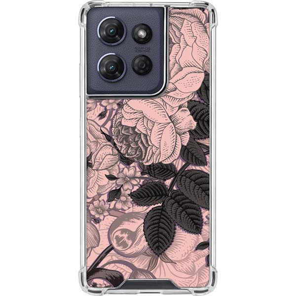 Rose Quartz Floral Moto G Power 5G (2025) Clear Case