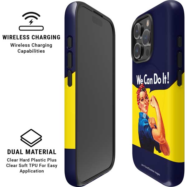 Rosie The Riveter Vintage War Poster iPhone 16 Pro Max Magsafe Impact Case