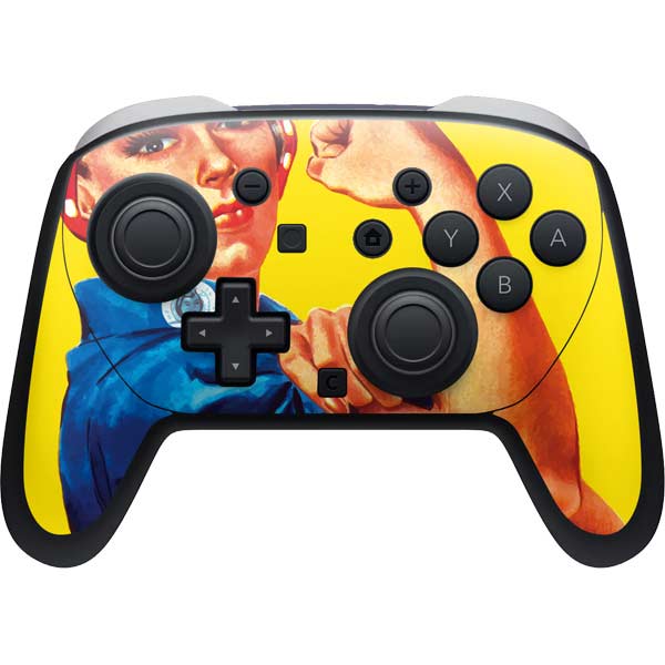 Rosie The Riveter Vintage War Poster Nintendo Switch 2 (2025) Pro Controller Skin