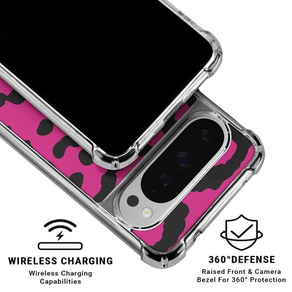 Rosy Leopard Google Pixel 10 Pro XL Clear Case