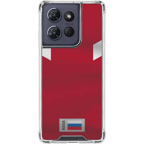 Russia Soccer Flag Moto G 5G (2025) Clear Case