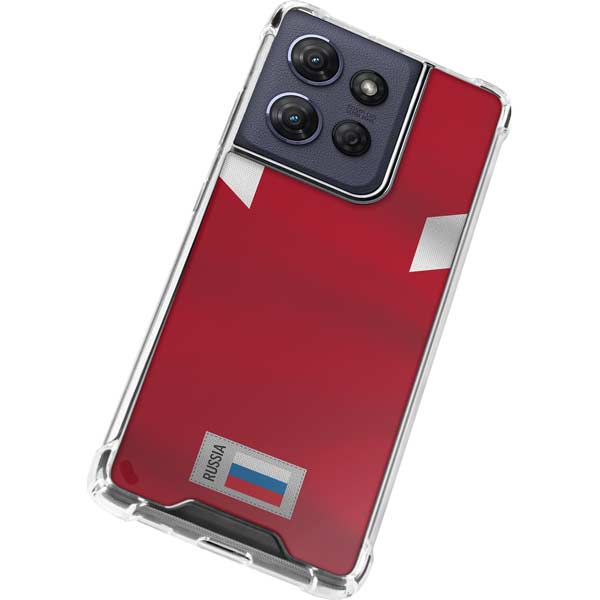 Russia Soccer Flag Moto G 5G (2025) Clear Case