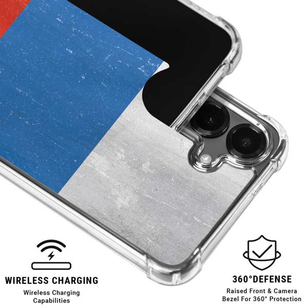 Russian Flag Distressed Galaxy S26 Plus Clear Case