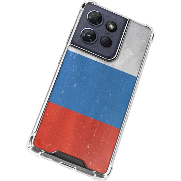 Russian Flag Distressed Moto G 5G (2025) Clear Case