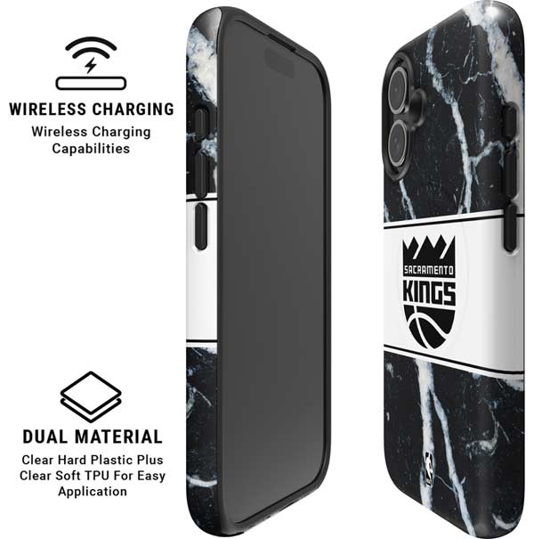NBA Sacramento Kings Marble iPhone 16 Magsafe Impact Case