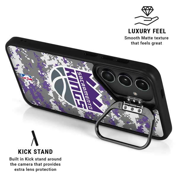 NBA Sacramento Kings Purple Digi Camo Galaxy S26 Kickstand Case
