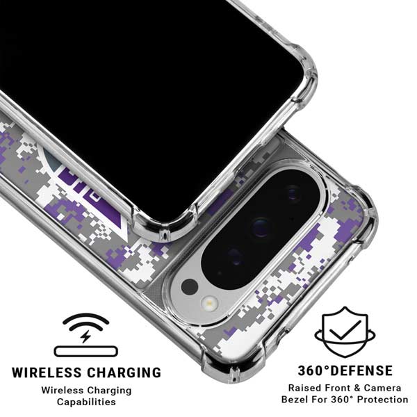 NBA Sacramento Kings Purple Digi Camo Google Pixel 10 Pro XL Clear Case