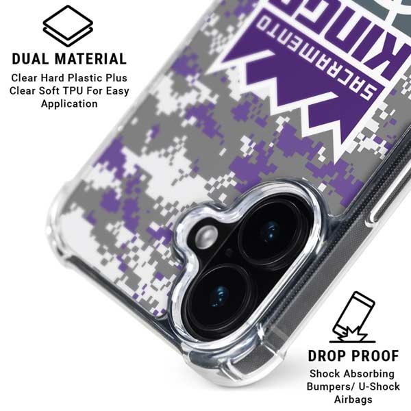 NBA Sacramento Kings Purple Digi Camo iPhone 17 MagSafe Case