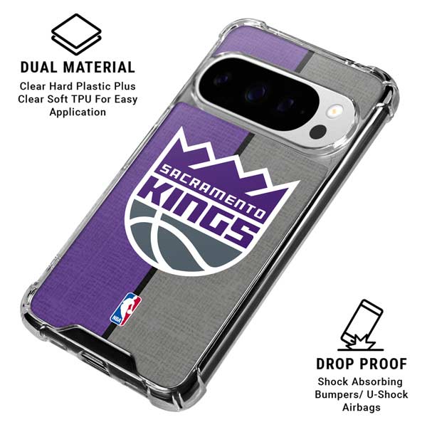 NBA Sacramento Kings Split Canvas Google Pixel 10 Pro Clear Case
